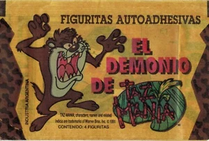 Argentina 1991 UltraFigus EL demonio de Tazmania Sticker Pack - Picture 1 of 2