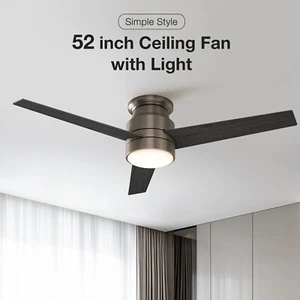 52inch (3-Blade) Ceiling Fan With Light and Remote Control - Picture 1 of 7