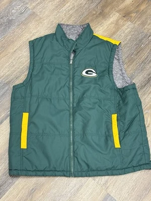 Jaqueta Green Bay Packers colete acolchoado reversível G-III vestuário zíper completo masculina - Imagem 1 de 4