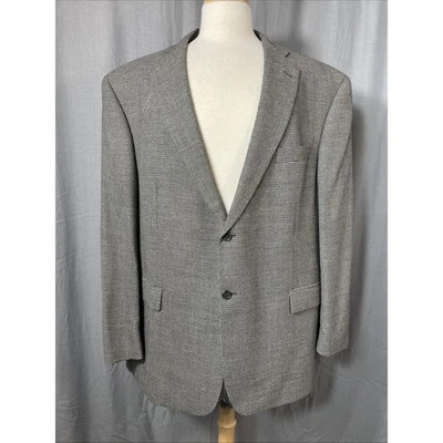 Blazer de lana pata de gallo abrigo deportivo para hombre 48R negro/beige oficina noche negocios Foto 1 de 4
