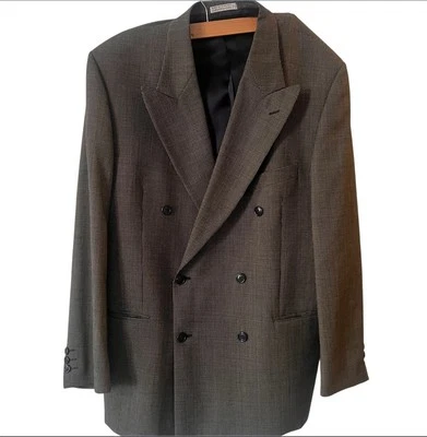 复古 Emanuel Ungaro 100% 羊毛西装外套夹克男式 42 R  — 第 1/4 张图片