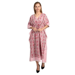 Kaftan Dress Caftan Beach Cover Boho Gown Hippie Beach Women Plus Size Tunic C20 - Picture 1 of 5