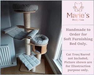 SILVER JUMBO CORD Cat Tree Bed Replacement Set for Natural Paradise Magnolia XL - Picture 1 of 13