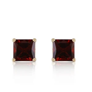 Ohrstecker 1,75 Karat 14 Karat massiv Gelbgold funkelnder Granat Edelstein - Bild 1 von 3