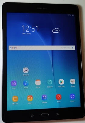 Samsung Galaxy Tab A 9.7 SM-T550 16GB Wi-Fi Black Working Well #843B Android 7 - Image 1 of 4