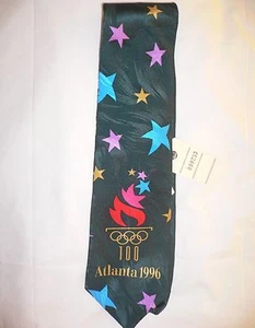 1996 Olympic Games Atlanta Collection RM Sport Neck Tie Polyester Olympic Stars - Picture 1 of 3