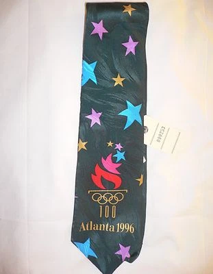 Corbata deportiva de poliéster estrellas olímpicas RM colección de los Juegos Olímpicos de Atlanta 1996 Foto 1 de 3