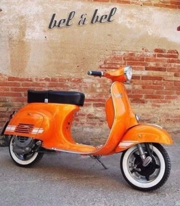 10" Portawall Vespa Lambretta Baja Scooter White Wall Tire insert trim Set - Picture 1 of 9