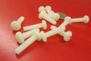 Nylon Pan Head Slotted Machine Screw 1/4"-20 x 1.00" Length, 100 pcs - Picture 1 of 5