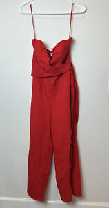 Astr The Label Women Red Romper One Piece Outfit Size Small