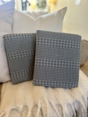 Edredón Pottery Barn textura panal algodón STANDARD fundas cambray S/2 nuevo sin etiquetas Foto 1 de 4