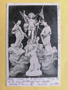 cpa DOMREMY la PUCELLE Basilique STATUES Jeanne d'ARC en marbre par André ALLAR - Imagen 1 de 2
