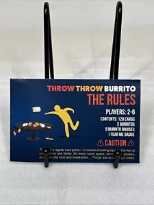 Throw Throw Burrito Game Replacement Instructions - Picture 1 of 4