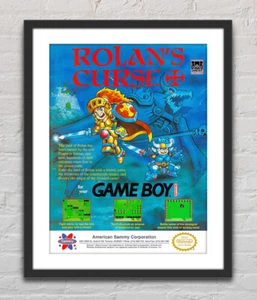 Rolan's Curse Nintendo Game Boy GB Glossy Promo Ad Poster Unframed G2150 - Picture 1 of 4
