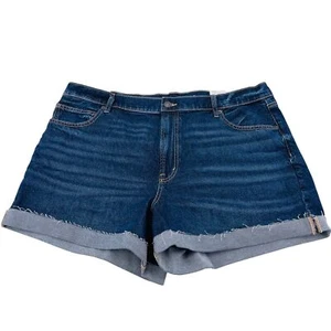American Eagle Women's size 20 Waist 35' 90s Boyfriend Shorts Denim NWT - Picture 1 of 6