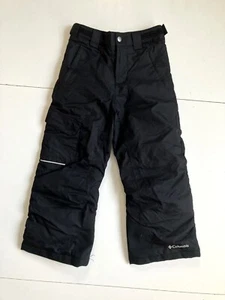 COLUMBIA Black Nylon Warm INSULATED SNOW PANTS Winter Ski Hike Gear Kid YOUTH XS - Picture 1 of 9