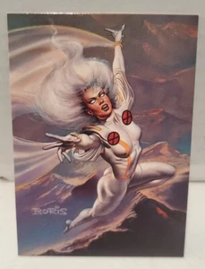 1996 Marvel Masterpieces Double Impact Chase card 5 of 6. Storm/Spider-Man HTF - Picture 1 of 2