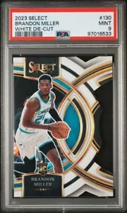 Panini Select 130 Brandon Miller 2023 blanco troquelado/149 PSA 9 - Imagen 1 de 2