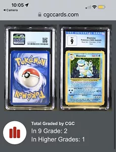 Pokemon SPAGNOLO 1999 Blastoise ๐ฆ Set Base Holo 2/102 CGC 9 Mint Pop 2 - Foto 1 di 3