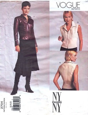 Vogue 2704 pattern size 8-10-12  NY NY cropped jacket and skirt shaped hem - Image 1 of 2