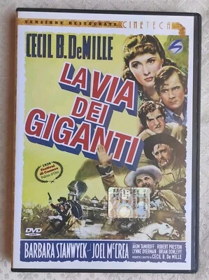 Dvd   LA VIA DEI GIGANTI   Cecil B. DeMille   Barbara Stanwyck  ****COME NUOVO - Immagine 1 di 3