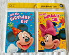 Hallmark Mickey Mouse & Minnie Mouse Kids Birthday Cards Set of 6 NEW