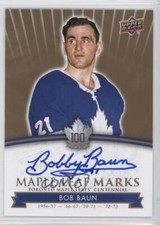 2017 Upper Deck Toronto Maple Leafs Centennial Leaf Marks Bob Baun #MLM-BB Auto
