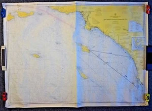 1970 "San Diego to Santa Rosa Island" California Nautica C&GS Mappa/Carta 36x50 - Foto 1 di 7