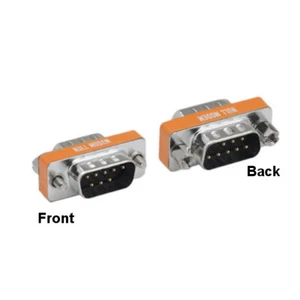 Adaptador de módem nulo Kentek Mini DB9 macho a macho acoplador cambiador de género RS-232 PC - Imagen 1 de 1