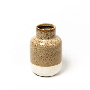 Dekovase / Vase / Stehvase / klein hellbraun - Bild 1 von 4