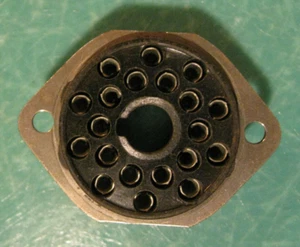 1x 20 Pin Octal Tube Relay chasis Socket 77MIP20 Wire Pro Amphenol 77-MIP20 - Picture 1 of 2