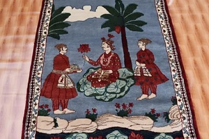 3x5 Decor Wool Handmade Rug Oriental Wall Hanging Classic Design Rug - Picture 1 of 5