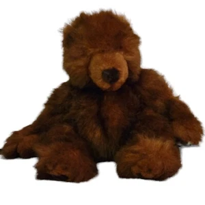 Peluche vintage Russ Berrie madera oso vientre marrón 18" animal de peluche en muy buen estado  - Imagen 1 de 6