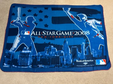 2008 MLB AllStar Game Bank Of America SGA Fleece Throw Blanket New York City NEW Cover