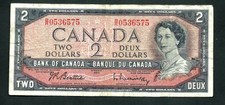 Canada (P76b) 2 Dollars 1954