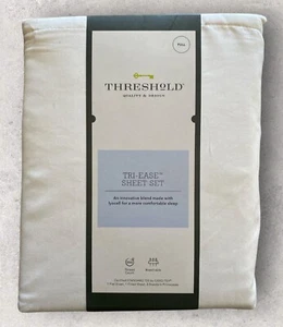Threshold Tri-Ease Sheet Set 500 Thread Count Full White NEW - Picture 1 of 4