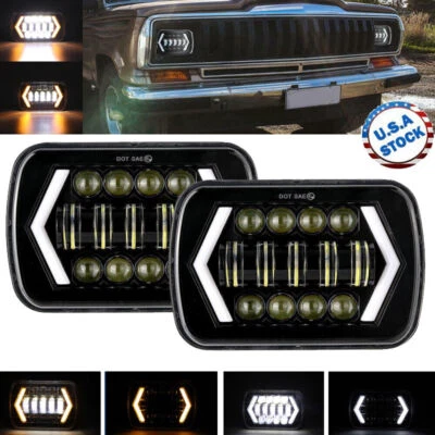 Faros LED de 7x6" pulgadas haz alto DRL para Ford E-350 Super Duty E-150 E-250 Foto 1 de 4