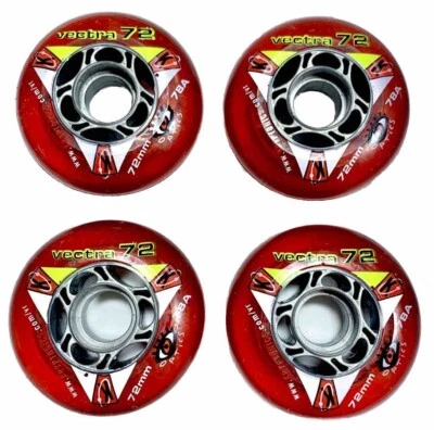 Kryptonics Vectra 72 Optics (4)-pack 72 mm 78A ruedas de hockey en línea ROJAS Foto 1 de 4