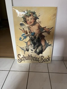 Blechschild Schultheiß Bock 59x39 - Bild 1 von 1