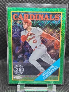 Willson Contreras 2023 Topps Chrome Green MOJO Refractor /99 1988 Silver Pack - Picture 1 of 2
