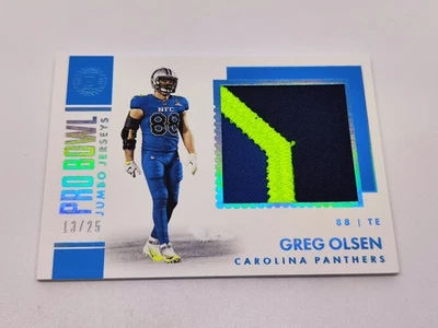 2017 Panini Encased Pro Bowl Jumbo Jersey Patch GREG OLSEN /25!! - Image 1 of 2