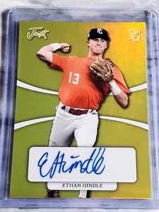 Ethan Hindle 2022 Hoja Perfecta Juego Just Minors Limón Amarillo Gema Automático 7/7 GA-EH1 - Imagen 1 de 2
