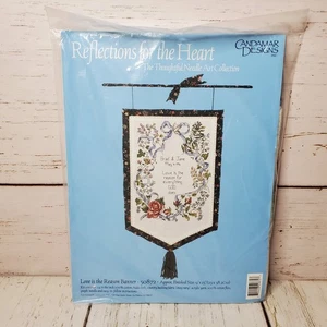 Vintage Hochzeit Kreuzstich 50872 Liebe ist der Grund 9 x 15 Candamar Designs - Bild 1 von 7