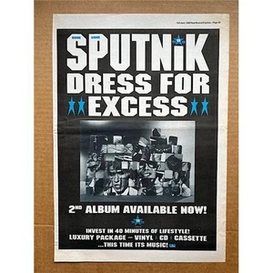 SIGUE SIGUE SPUTNIK DRESS FOR EXCESS POSTER SIZED original music press ad 1989  - Bild 1 von 2
