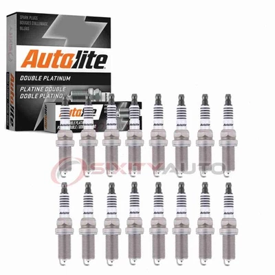 Velas de ignição de platina dupla Autolite 16 peças para Jeep Grand Cherokee XH 2009-2019 - Imagem 1 de 4