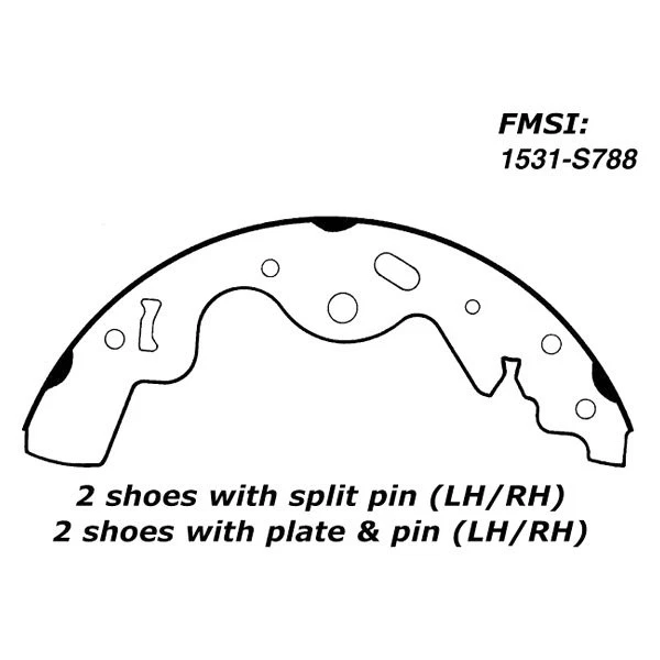 For Land Rover Freelander 2002-2006 Centric Premium Rear Drum Brake Shoes Foto 1 de 1