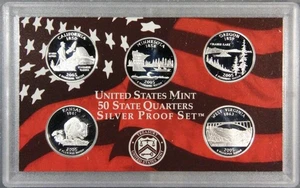 2005 US MINT SILVER STATE QUARTER PROOF COIN SET 5-Coins w/OGP  A5134 - Picture 1 of 4