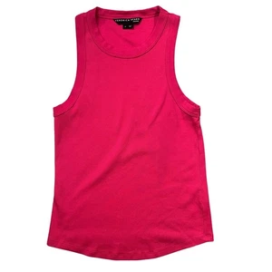 Veronica Beard Jordyn Pink Ribbed High Neck Tank Top Size M - Picture 1 of 4