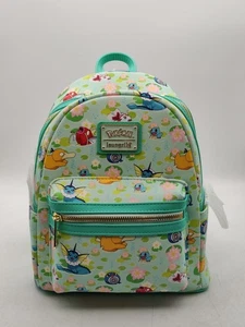 Loungefly X Pokémon Water Type - Lily Pad - All Over Print - Mini Rucksack - NEU mit Etikett - Bild 1 von 13