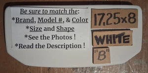 "B" 17.25 x 8 ! NO FLAWS! WHITE! Gerber 28-590 28 590 VIPER ? toilet tank lid - Picture 1 of 4
